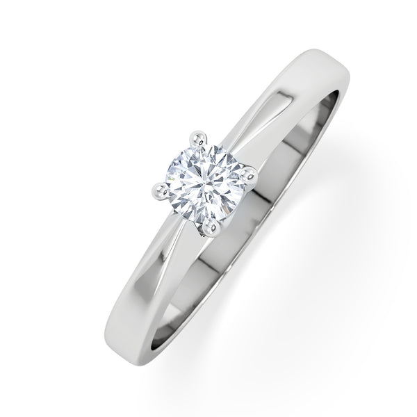 Naomi Lab Diamond Engagement Ring 0.25ct H/Si 9K White Gold